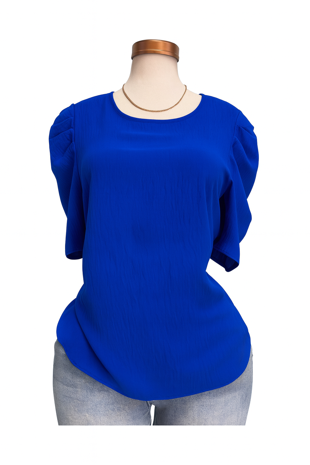 Blusa mangas fruncidas