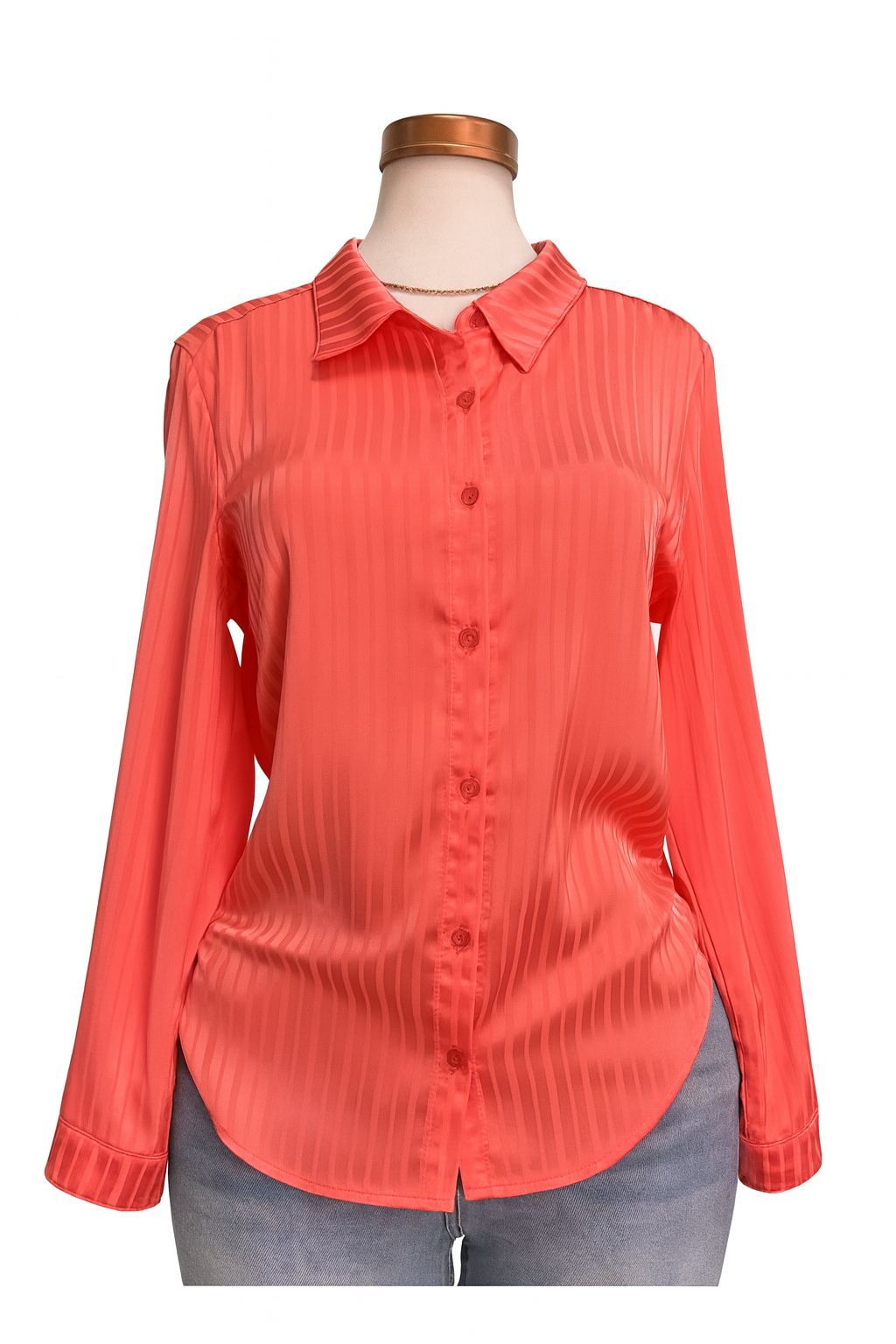 Blusa coral manga larga
