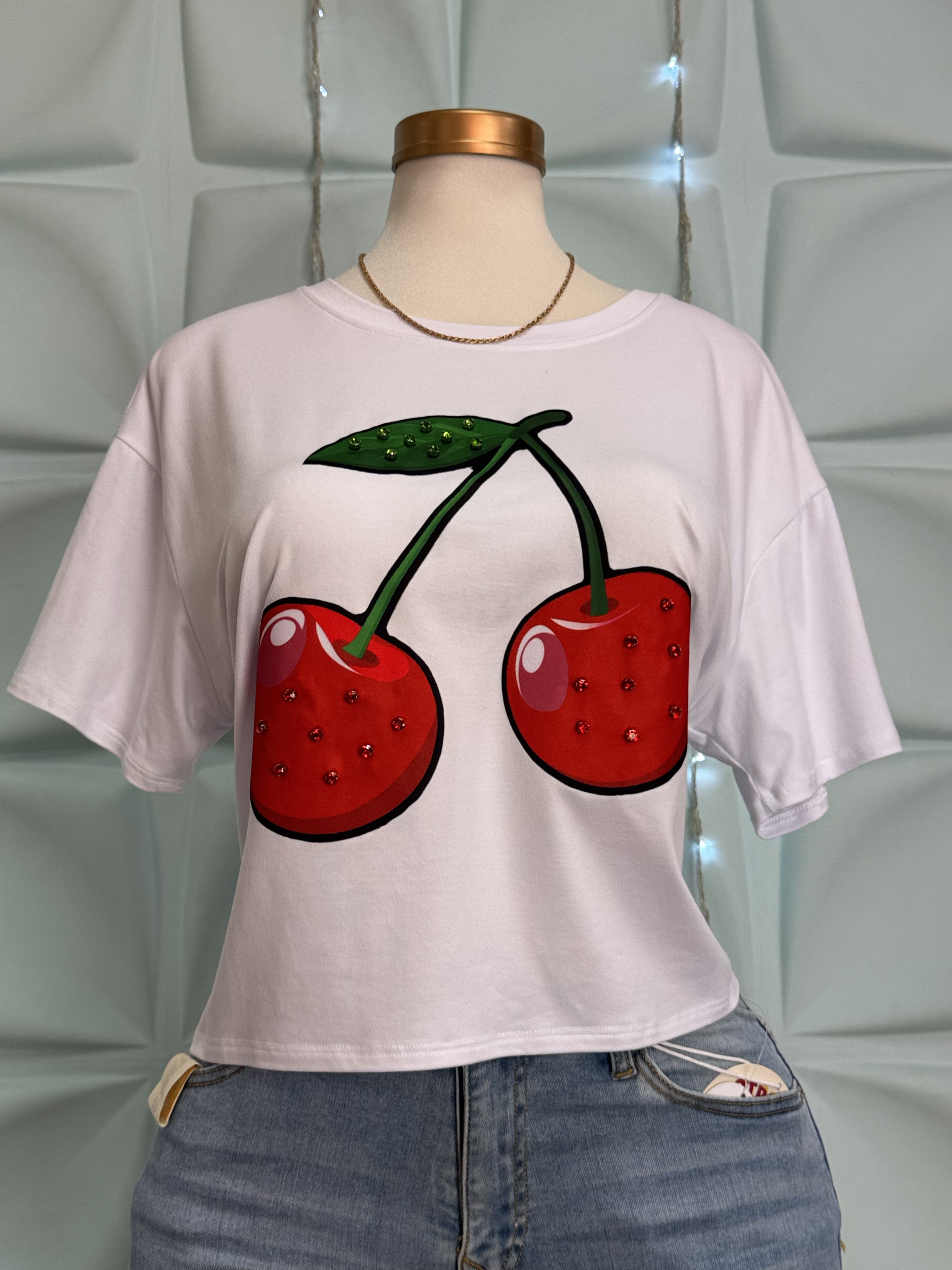 Blusa cereza oversize