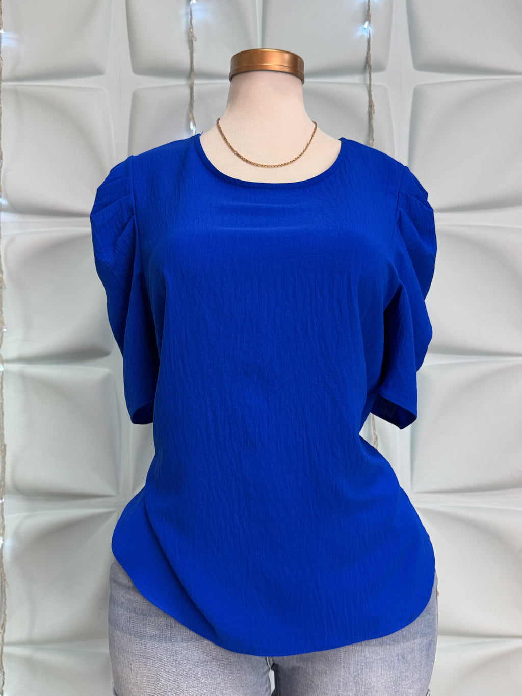 Blusa mangas fruncidas