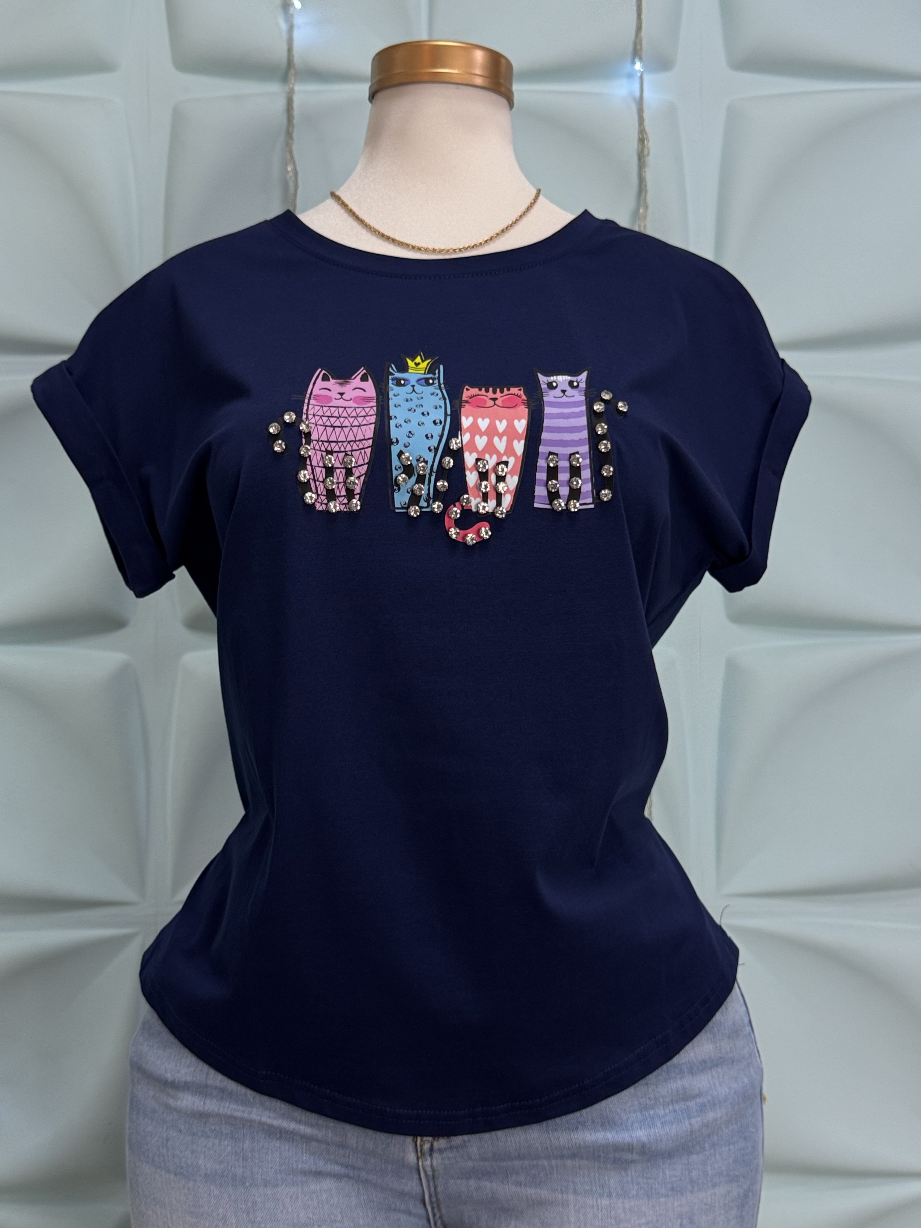 Blusa gatos